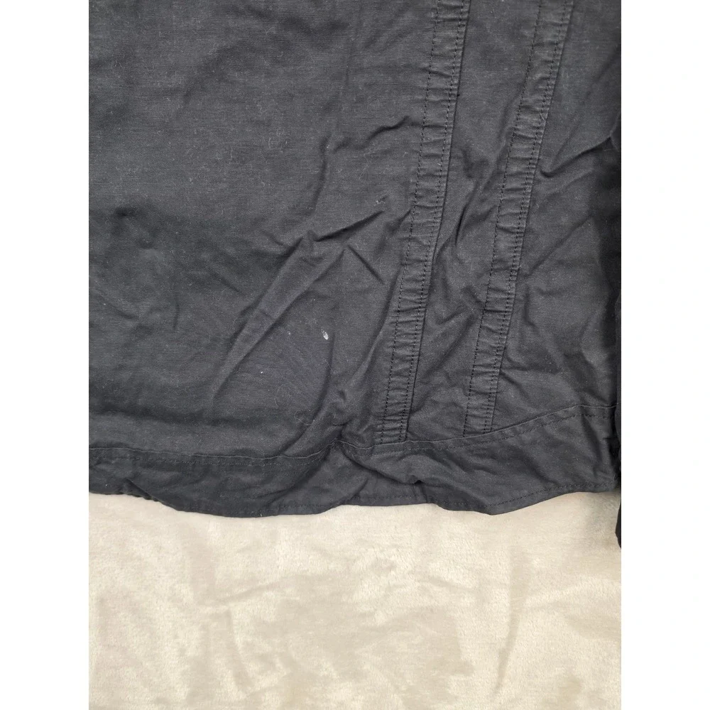 True Religion Moto Jacket‎ Mens Large Black Camo Lined Zip Hood Biker Reflective
